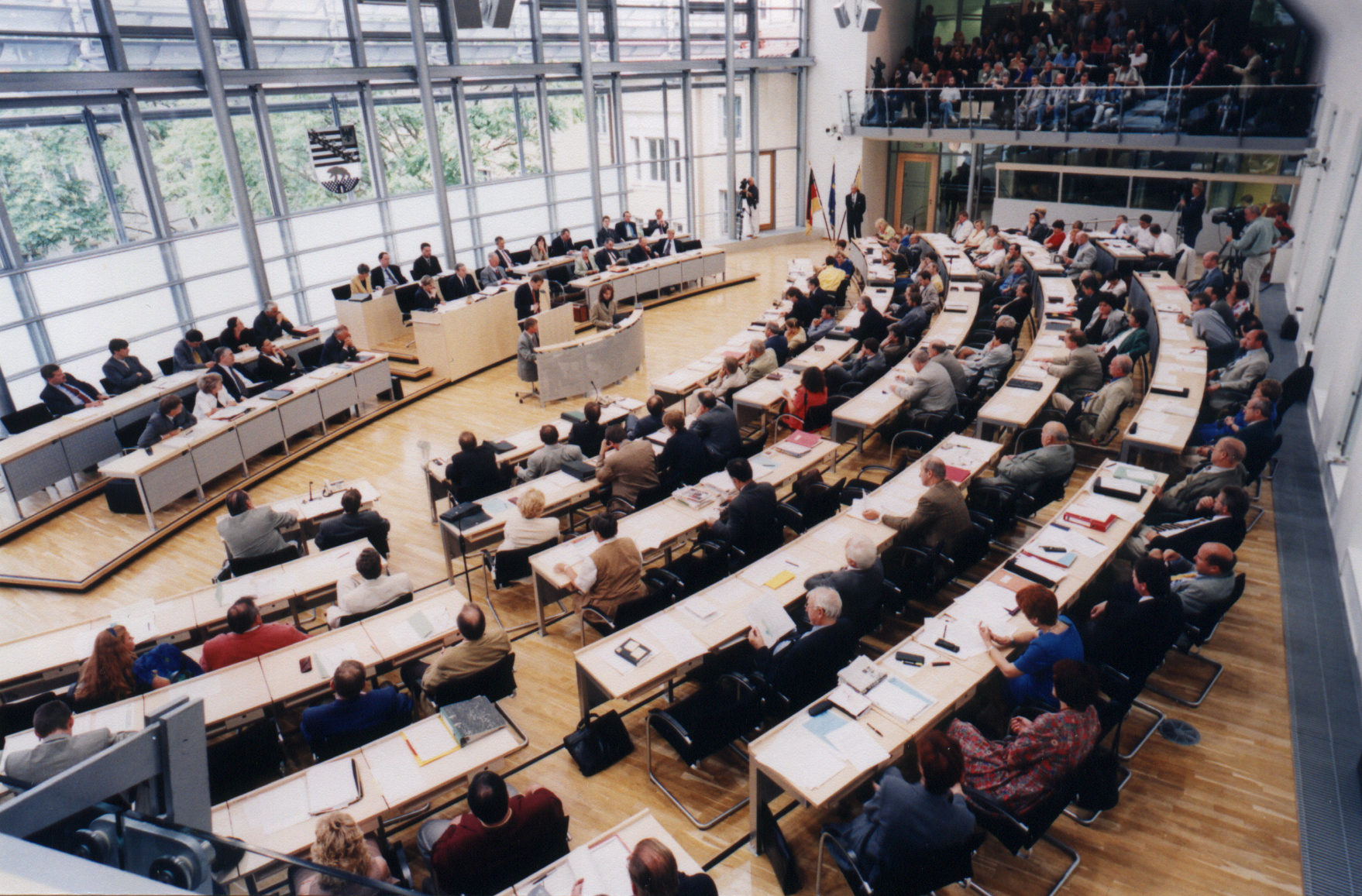 Plenarsaal des Landtages von Sachsen-Anhalt.