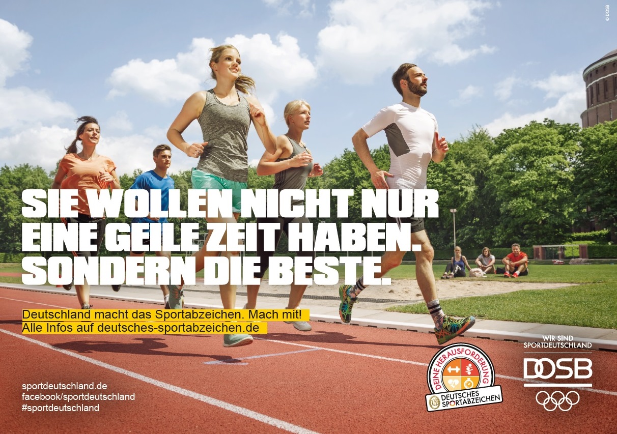 Eines der vier neuen Plakatmotive zur Werbung für das Deutsche Sportabzeichen.