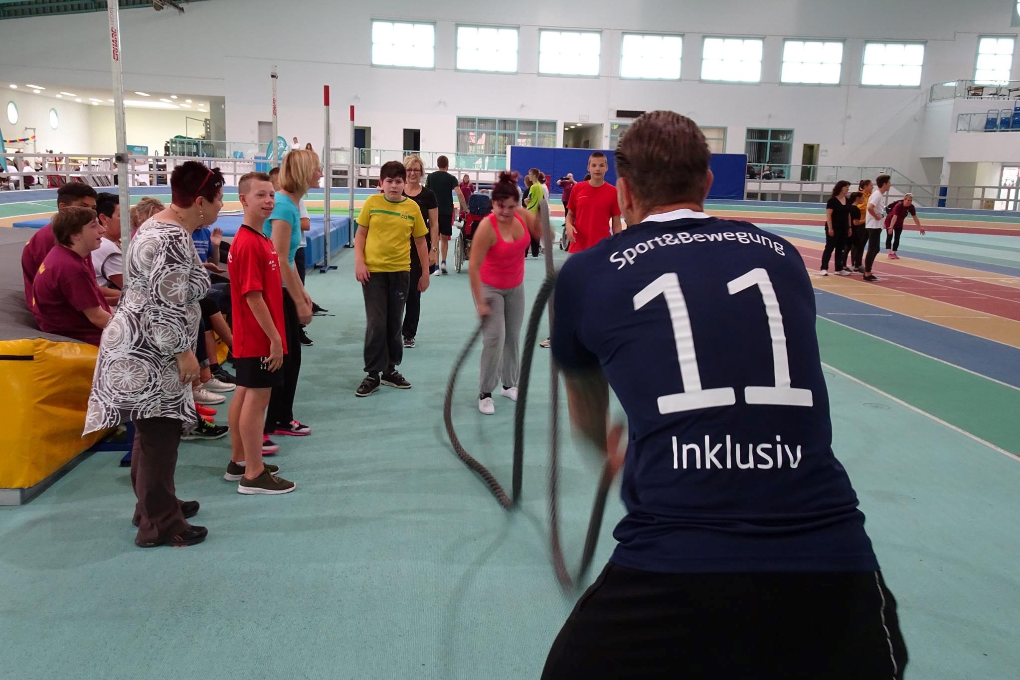 Das Projekt „Sport & Bewegung inklusiv“ im LSB Sachsen-Anhalt ist mit Bewegungs- und Sportangebote vertreten.