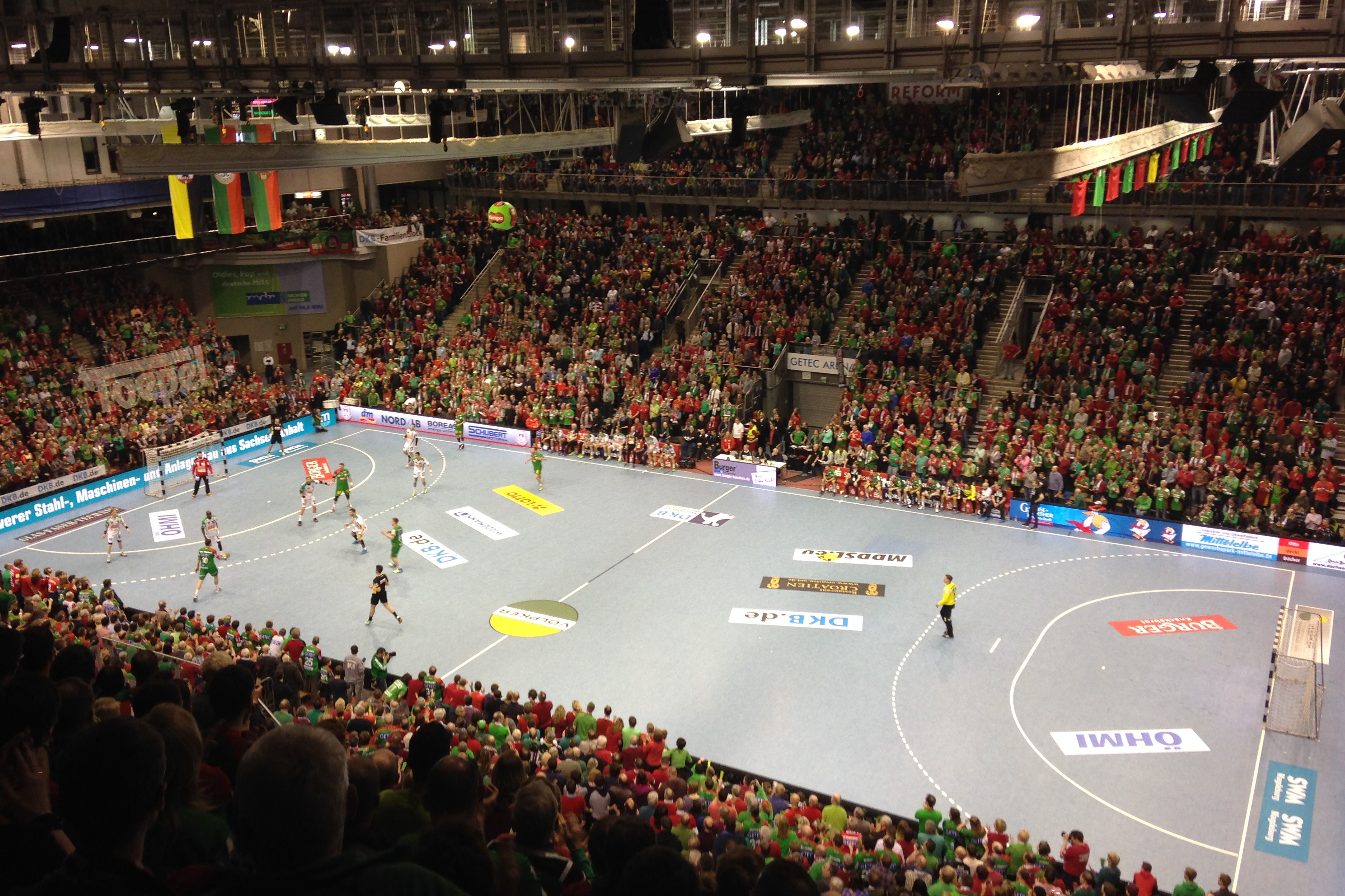 Die Getec-Arena war am 28.10. Austragungsort von zwei Handball-Länderspielen