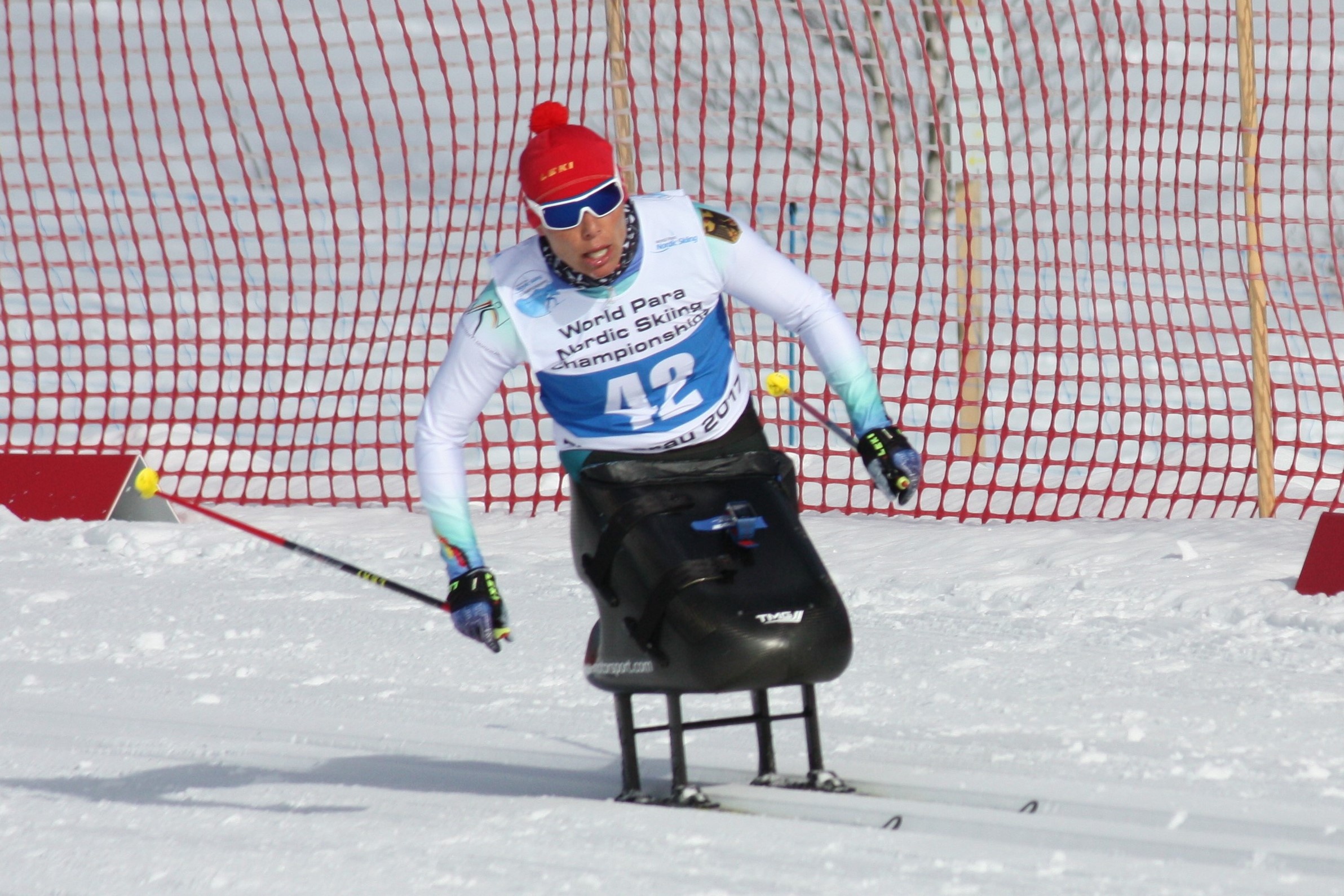 Andrea Eskau, hier bei den Weltmeisterschaften 2017 in Finsterau, erlebt in PyeongChang bereits ihre sechsten Paralympics.