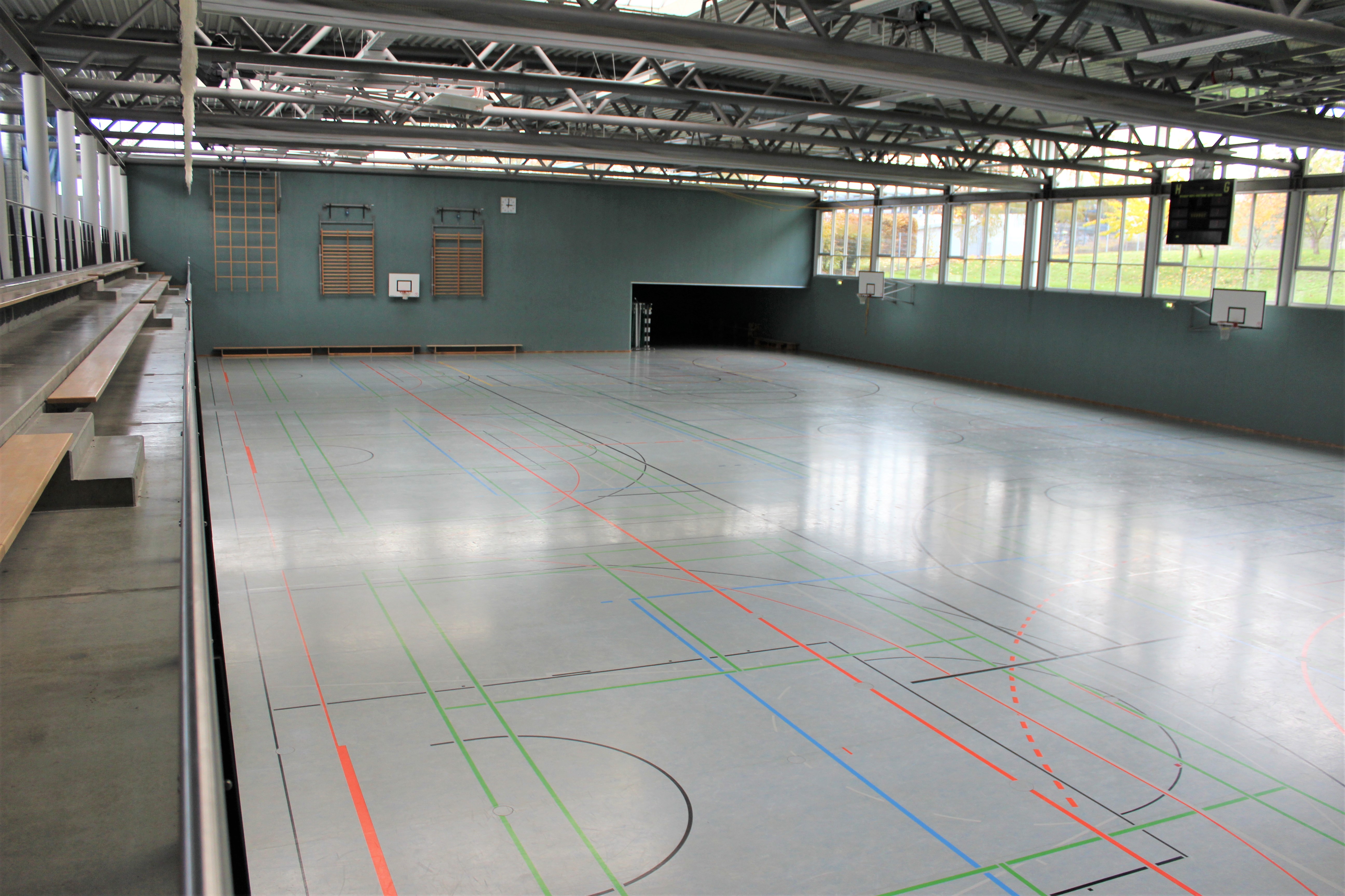 Aufbau im Handball: 3 Kleinfelder und/oder 1 Hauptfeld