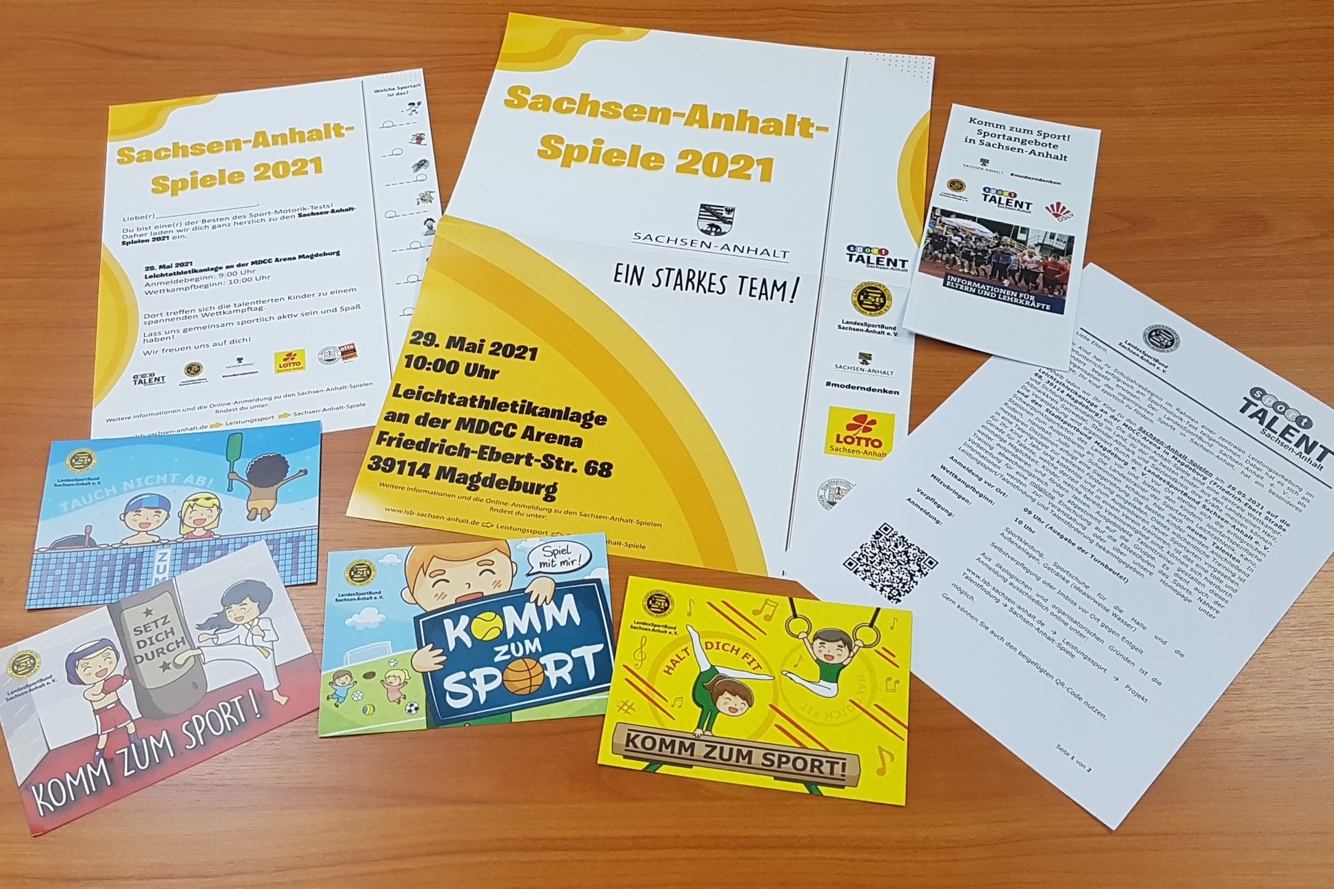 Die Einladungspaket für die Sachsen-Anhalt-Spiele 2021 in Halle und Magdeburg sind bereits übergeben.