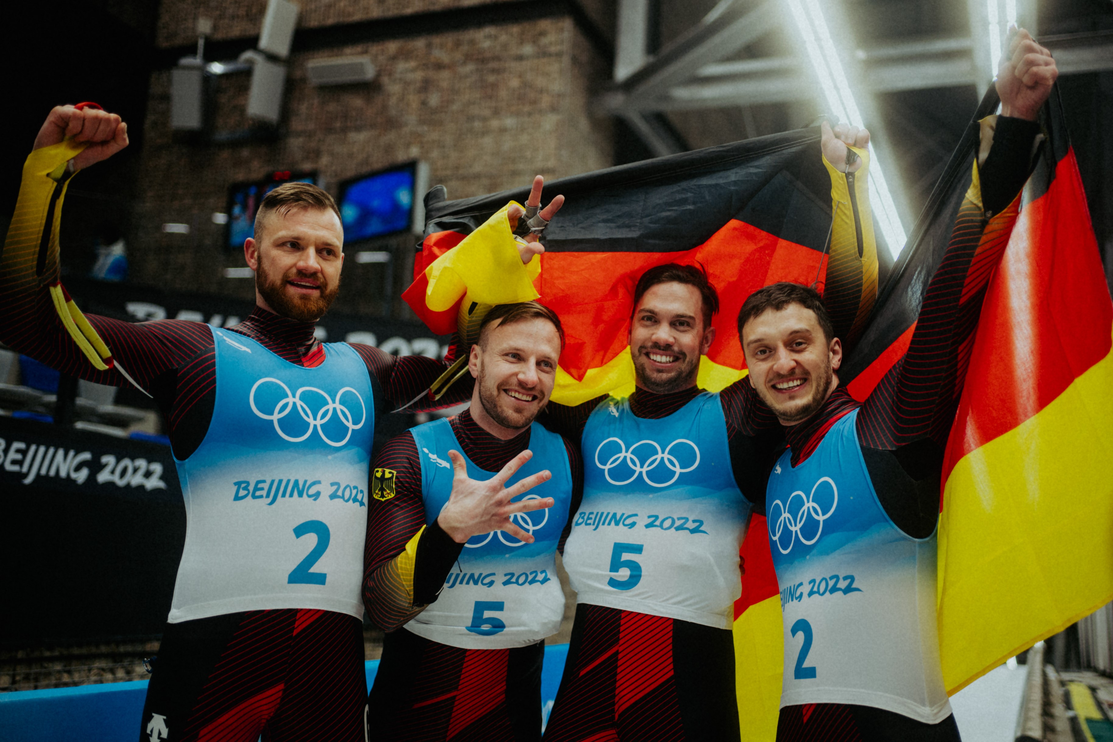 Gold und Silber für Deutschland gab es im olympischen Finale im Rennrodeln der Doppelsitzer in Peking. (Foto: © Team Deutschland Hüttemann)