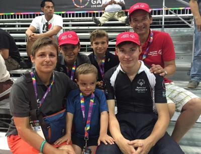 Familie Silbersack mit Sachsen-Anhalts Special Olympics Starter Max Zabel.