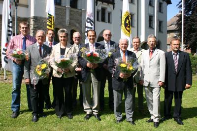 Das LSB-Präsidium nach seiner Wahl am 24. Mai 2008 in Bernburg. 