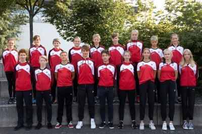 Gruppenbild der Teilnehmer des Trainingslagers Moderner Fünfkampf an der LandesSportSchule Osterburg