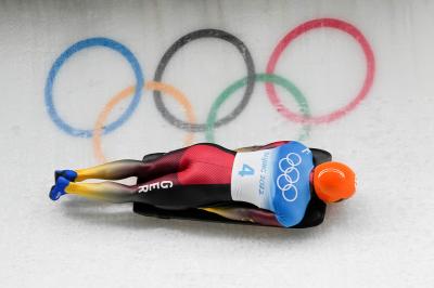 Christopher Grotheer beim Finallauf auf der Olympiabahn von Peking 2022. (Foto: dpa picture alliance)