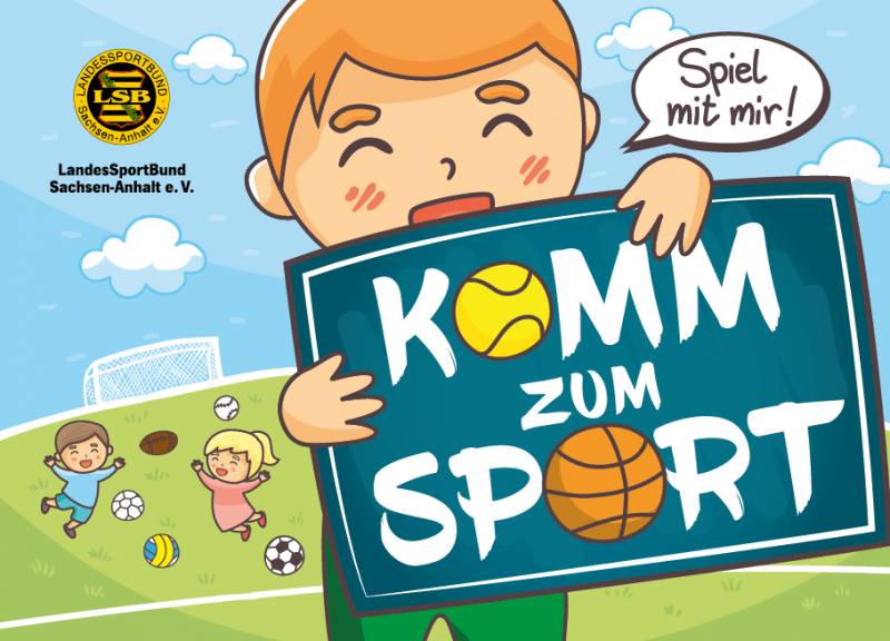 Kampagnenmotiv "Spiel mit mir - Komm zum Sport!"