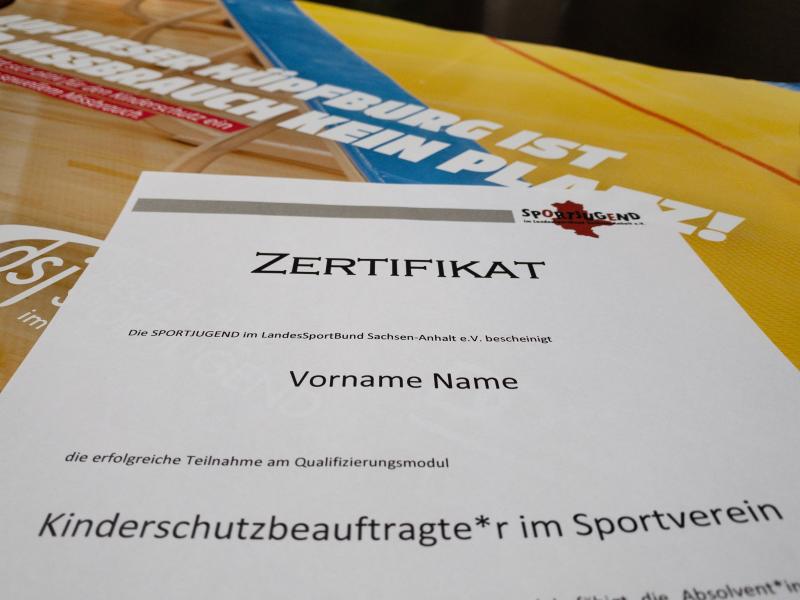 Zertifikat "Kinderschutzbeauftragte*r im Sportverein"