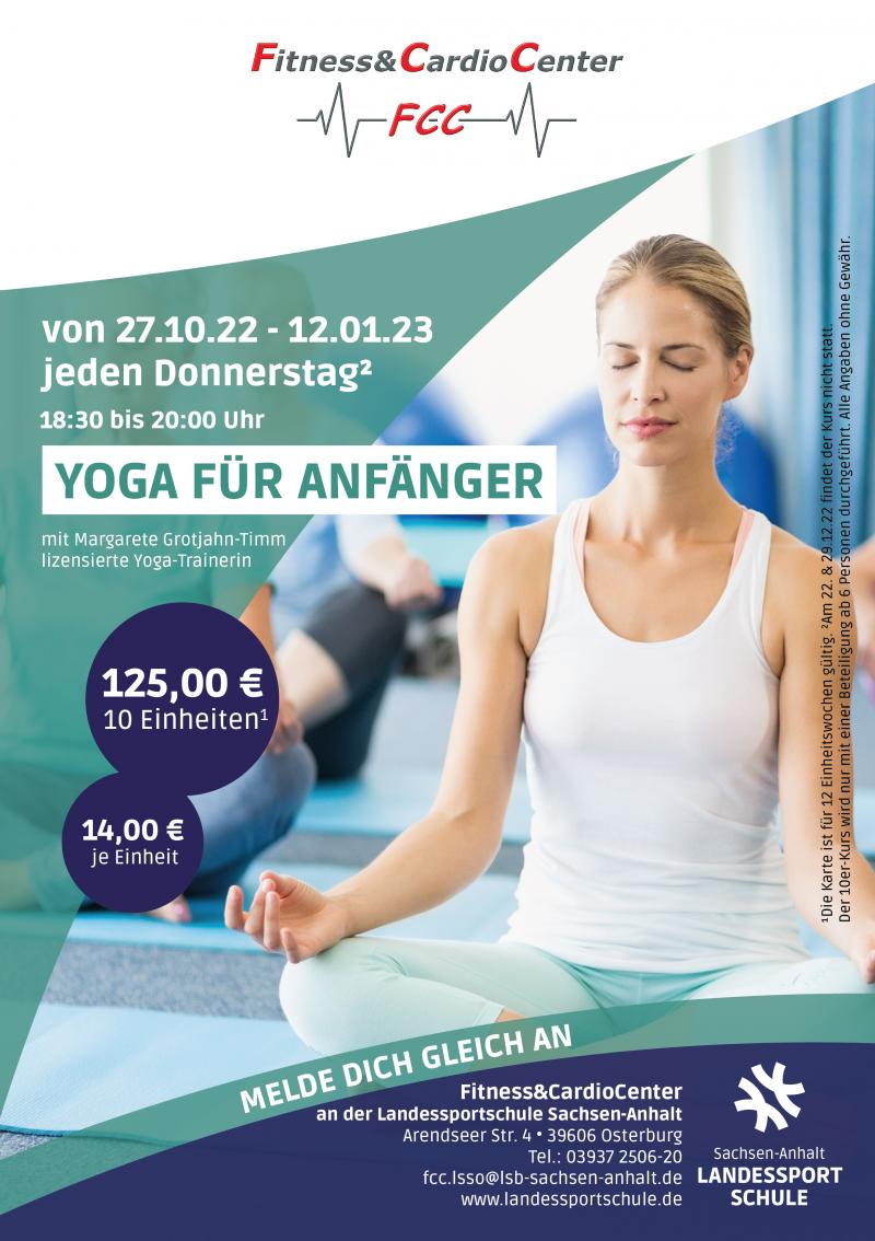 ab 27.10.2022 10er Block Yoga für Anfänger (Plakat)